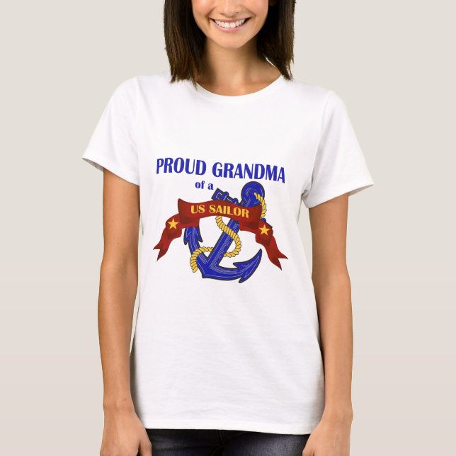 Proud Oma eines US-Seeleuten T-Shirt (Vorderseite)