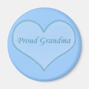 Proud Oma Magnet, blau Magnet