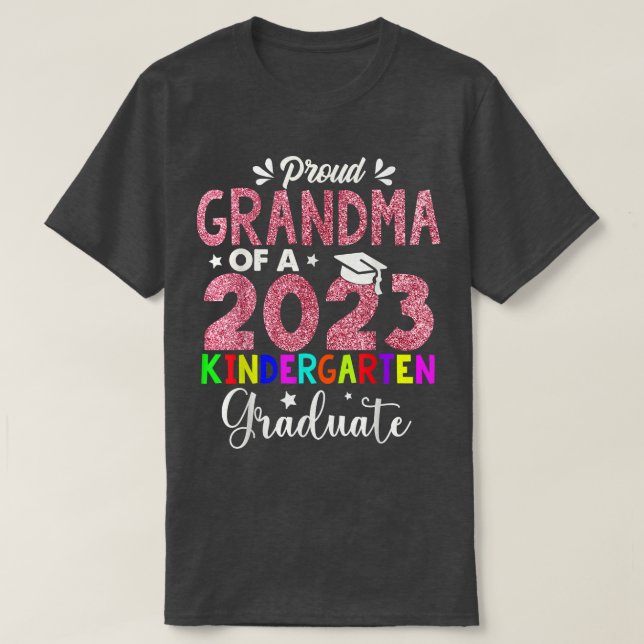 Proud Oma of 2023 Kindergarten Graduate Mutter T-Shirt (Design vorne)