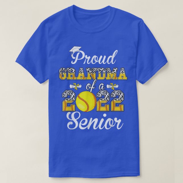 Proud Oma of a 2022 Senior Leopard Softball Ga T-Shirt (Design vorne)