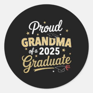 Proud Oma of a Graduate Oma Graduatio 2025 Runder Aufkleber
