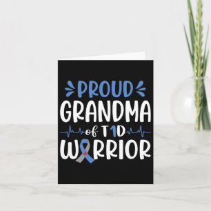 Proud Oma T1d Warrior Diabetes Awareness Bl Karte