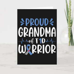 Proud Oma T1d Warrior Diabetes Awareness Bl Karte