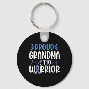 Proud Oma T1d Warrior Diabetes Awareness Bl Schlüsselanhänger