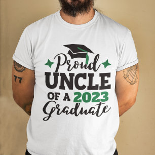 Proud Onkel 2022 Absolvent schwarzen grünen Tassel T-Shirt
