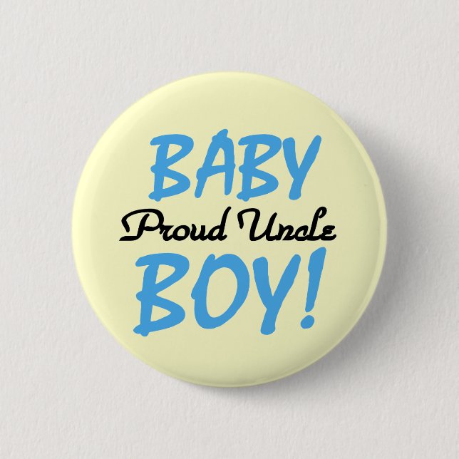 Proud Onkel Baby Boy T - Shirt und Geschenke Button (Vorderseite)