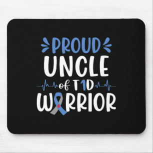 Proud Onkel T1d Krieger Diabetes Bewusstsein blau Mousepad
