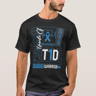 Proud Onkel T1d Warrior Ribbon Diabetes Awarene T-Shirt