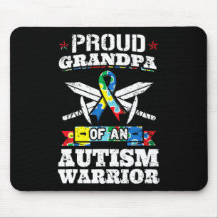 Proud Opa eines Autismus Kriegers Autistische Ware Mousepad
