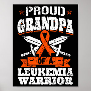 Proud Opa eines Leukämiekriegers Abuelo Awarene Poster