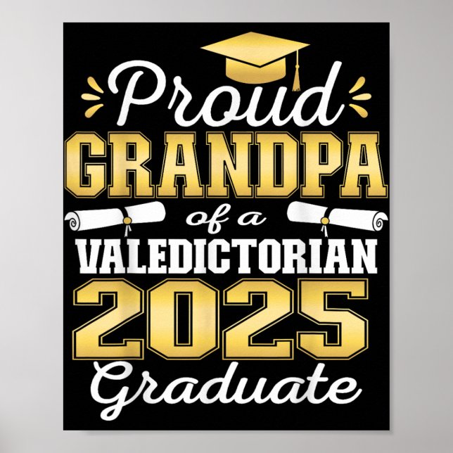 Proud Opa of 2025 Valedictorian Graduate 25 Poster (Vorne)