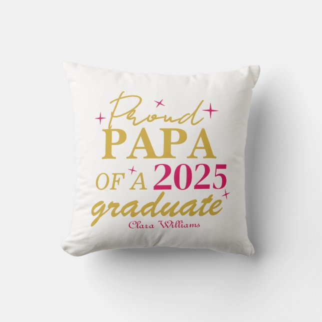 Proud papa of a graduate kissen (Vorderseite)