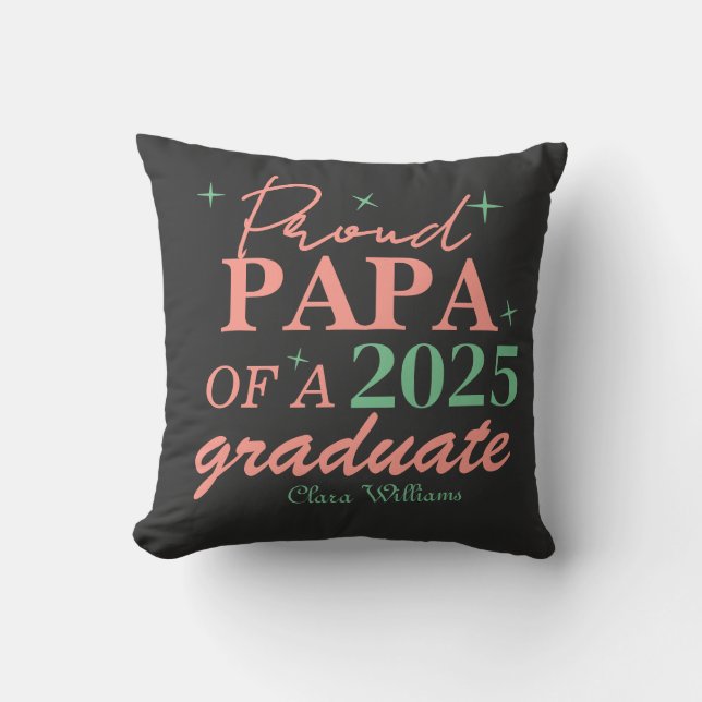 Proud papa of a graduate kissen (Vorderseite)