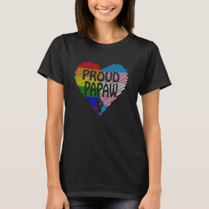 Proud Papaw LGBt mit Regenbogen- und Transgender-F T-Shirt