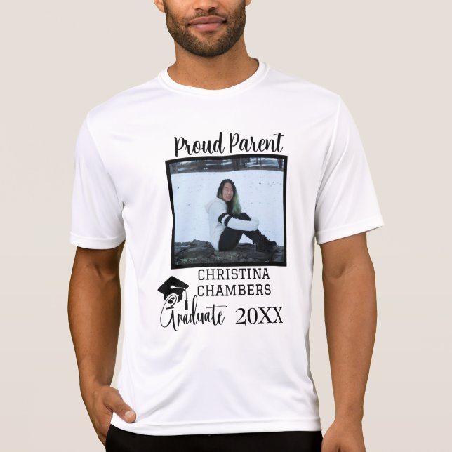 Proud Parduates Graduates Foto and Year T-Shirt (Vorderseite)