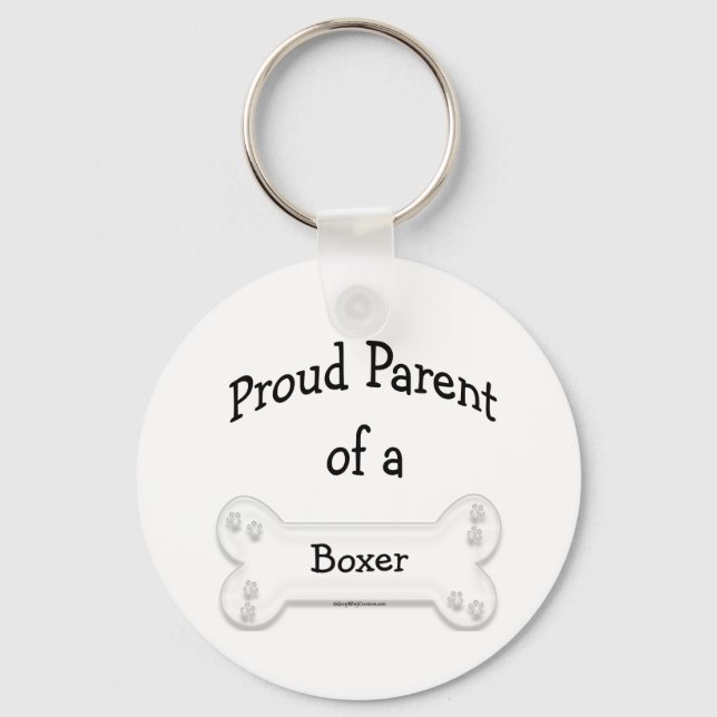 Proud Parent of Boxer Schlüsselanhänger (Vorderseite)