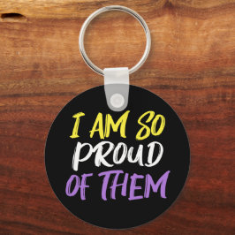 Proud Parent of Nonbinary Child Mom or Dad Schlüsselanhänger
