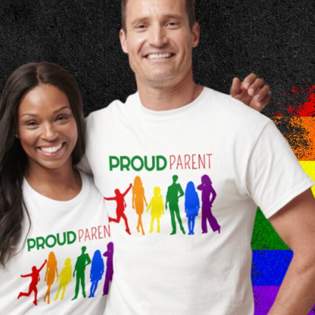 Proud Parud Gay Pride Weibliche Silhouetten T-Shirt (Von Creator hochgeladen)
