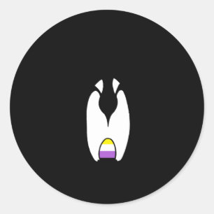 Proud Parud Nonbinary (en Runder Aufkleber