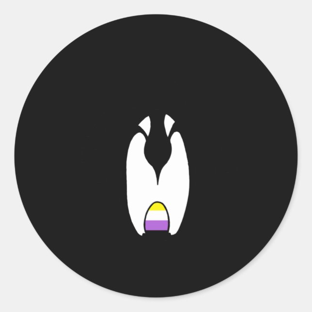Proud Parud Nonbinary (en Runder Aufkleber (Vorderseite)