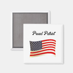 Proud Patriot American Flag, USA Independence Day Magnet