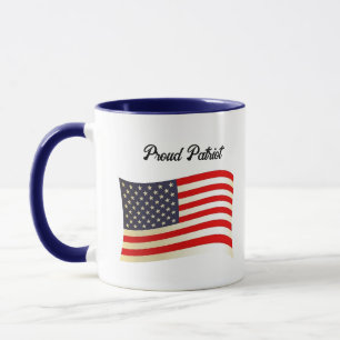 Proud Patriot American Flag, USA Independence Day Tasse