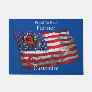 Proud Patriotic Bauer Flag Thunder_Cove Fußmatte