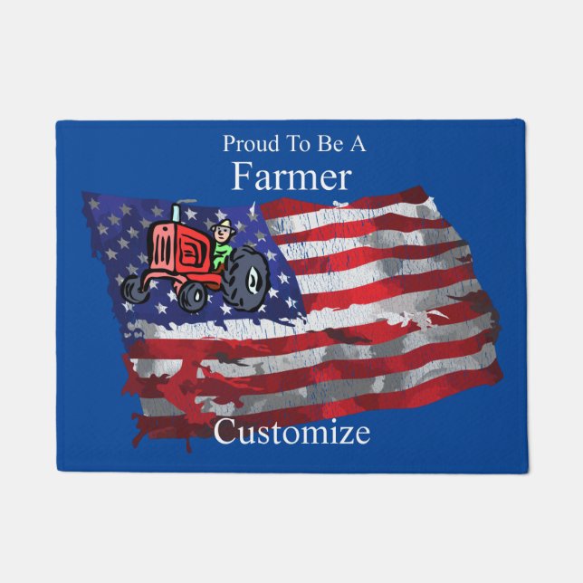 Proud Patriotic Bauer Flag Thunder_Cove Fußmatte (Vorderseite)