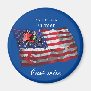 Proud Patriotic Bauer Flag Thunder_Cove Magnet