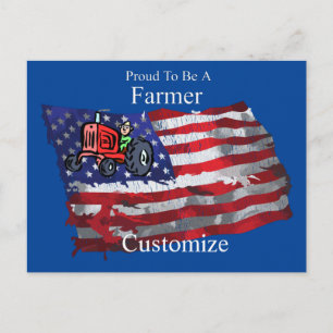Proud Patriotic Bauer Flag Thunder_Cove Postkarte