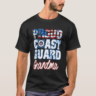 Proud Patriotic Usa Küstenwache Grandma Usa Flagge T-Shirt