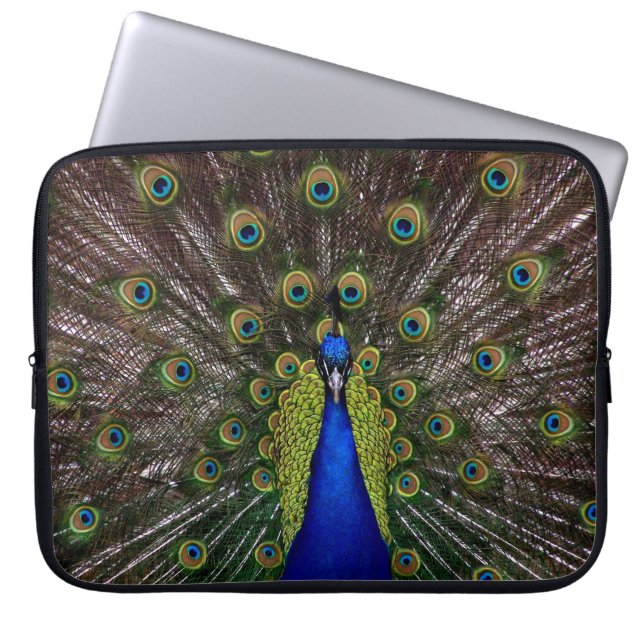 Proud Peacock Laptop-Ärmel Laptopschutzhülle (Vorderseite)