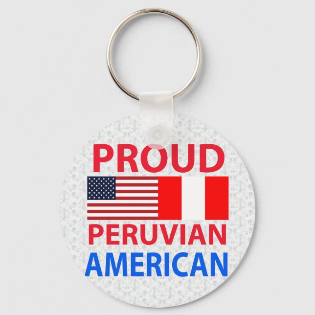 Proud Peruaner Amerikaner Schlüsselanhänger (Vorderseite)