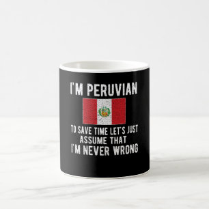 Proud Peruvian Heritage Peru Roots Peruvian Flag Kaffeetasse