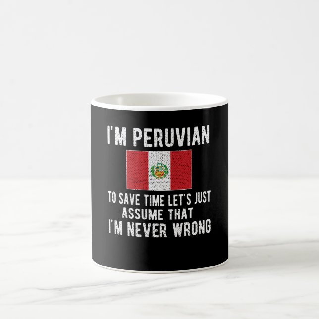 Proud Peruvian Heritage Peru Roots Peruvian Flag Kaffeetasse (Mittel)