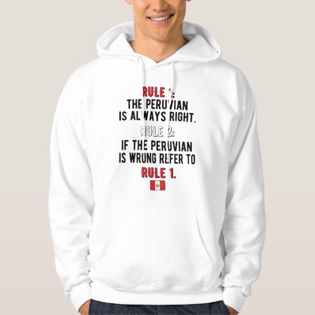 Proud Peruvian Roots Peru Flagge Peruanisches Erbe Hoodie (Vorderseite)