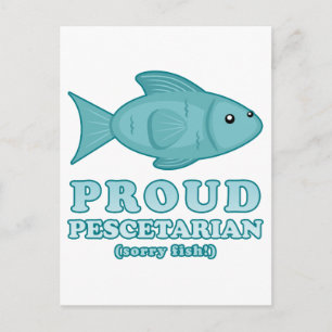 Proud Pescetarian Postkarte