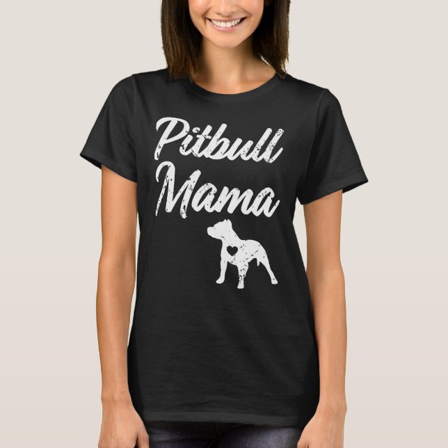 Proud Pitbull Mama Womens Pit Bull Dog T-Shirt (Vorderseite)
