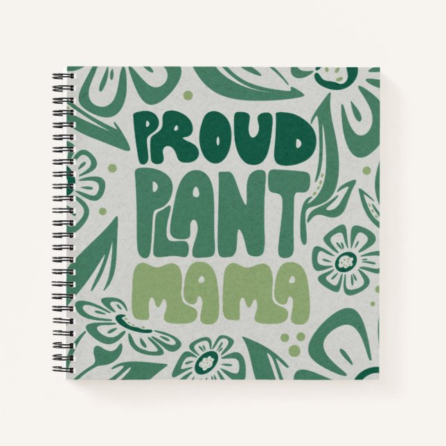 Proud Plant Mama – Bold Plant Lover Notizbuch (Vorderseite)