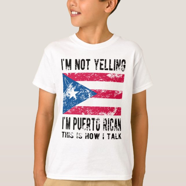 Proud Puerto Rico Roots Puerto Rico Flag Erbe T-Shirt (Vorderseite)