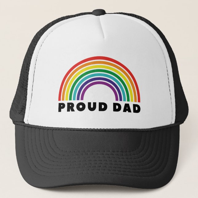 Proud Rainbow Vater Truckerkappe (Vorderseite)