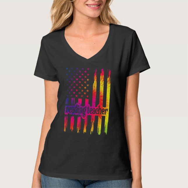 Proud Reading Teacher Book Reading Specialist Scho T-Shirt (Vorderseite)