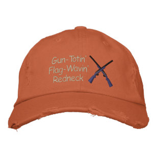 Proud Redneck Gun und Flag Bestickte Kappe