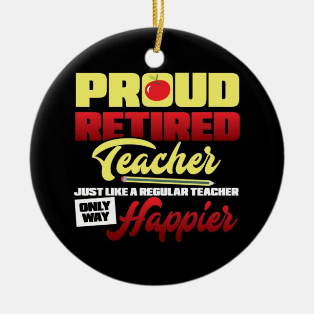 Proud Remüder Lehrerin Funny Keramik Ornament (Vorne)