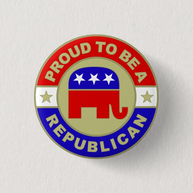 Proud Republikaner Button (Vorderseite)