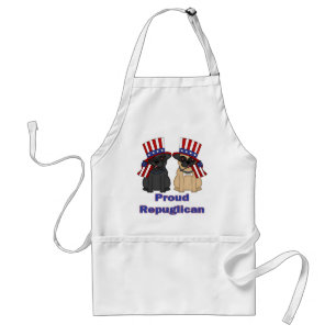 Proud repuglikanischen Fawn and Black Mops T-Shirt Schürze