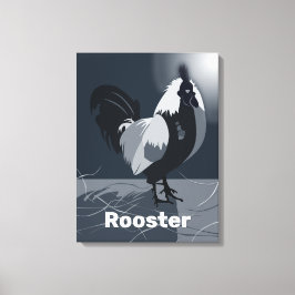 Proud Rooster Dark Blue Kitchen Wall Decke Leinwanddruck