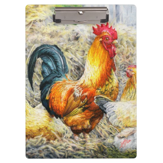Proud Rooster Klemmbrett (Vorderseite)