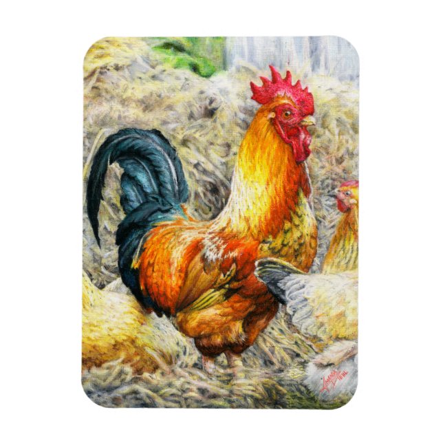Proud Rooster Magnet (Vertikal)