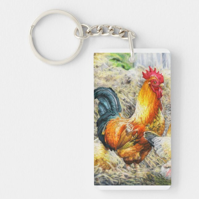 Proud Rooster Schlüsselanhänger (Vorderseite)